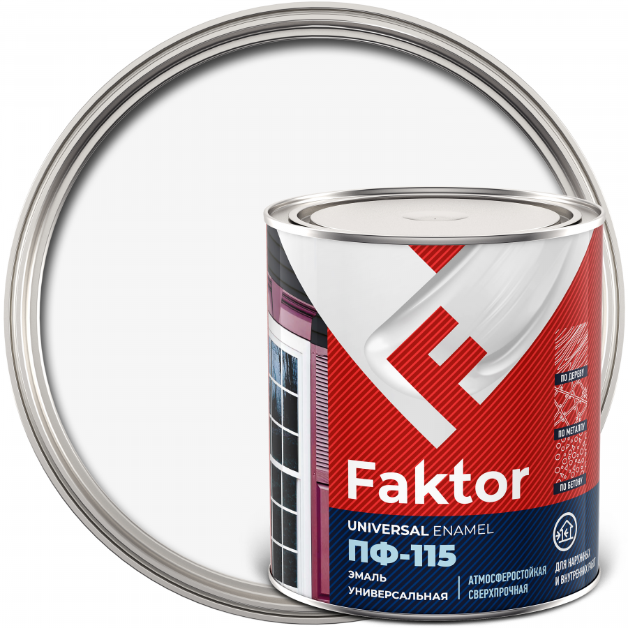 Эмаль FAKTOR ПФ-115, Красный (214709)