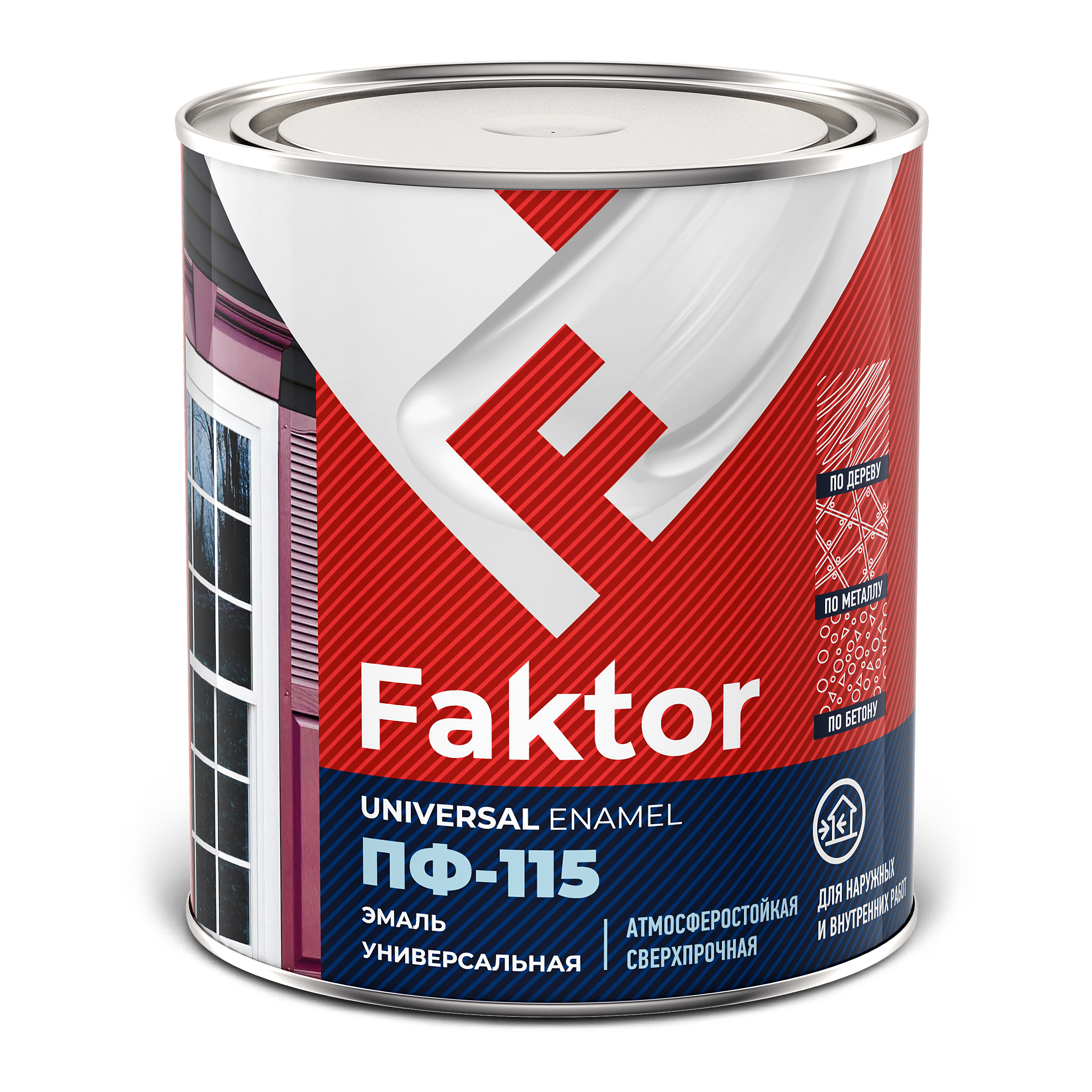 Эмаль FAKTOR ПФ-115 зеленая, банка 0,8 кг