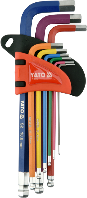 Набор шестигранных ключей с шаром, 9 предметов YATO