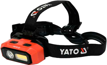 Налобный светодиодный фонарь YATO с детектором движения
