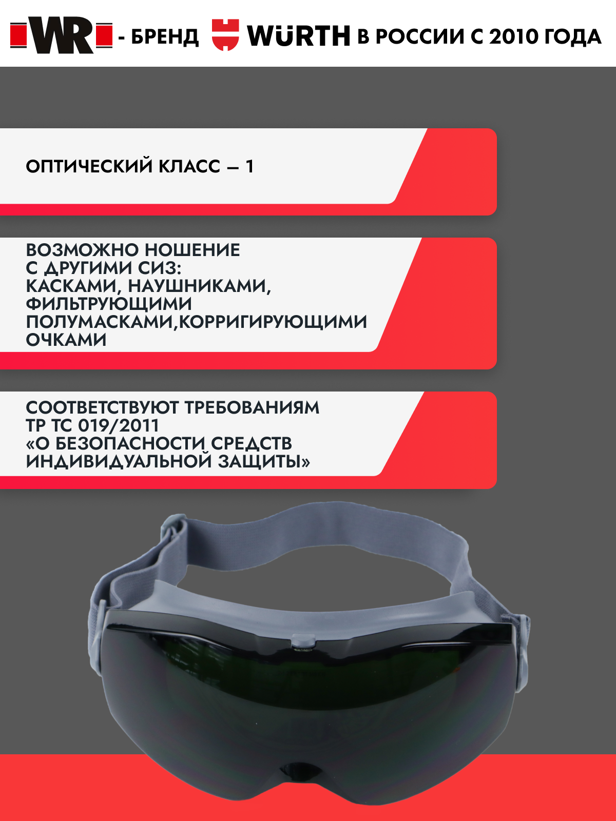 Очки закрытые защитные для газосварки PRO