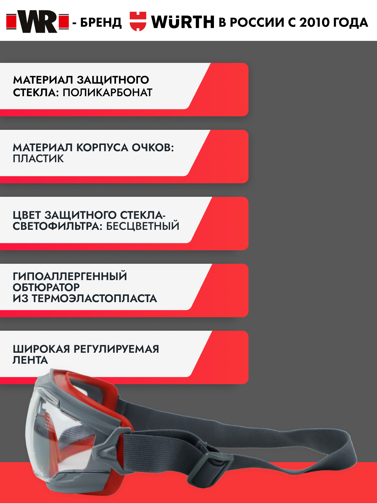 Очки закрытые защитные панорамные