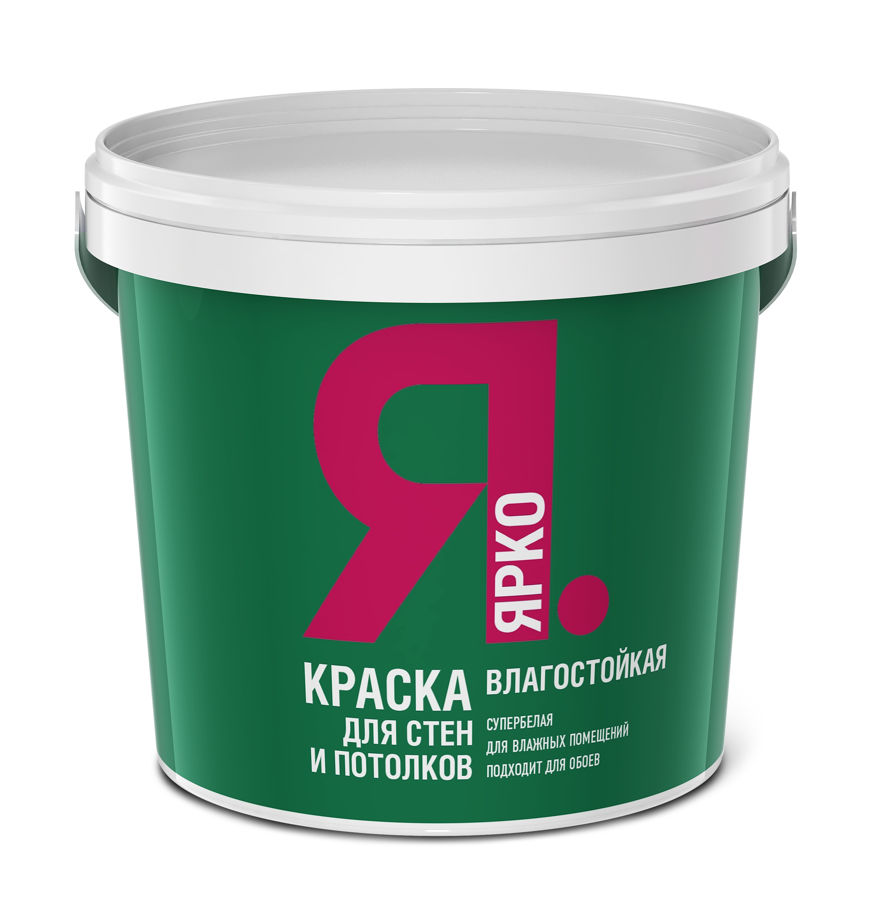 Краска ЯРКО для стен и потолков влагостойкая, ведро 1,3 кг (О02871)