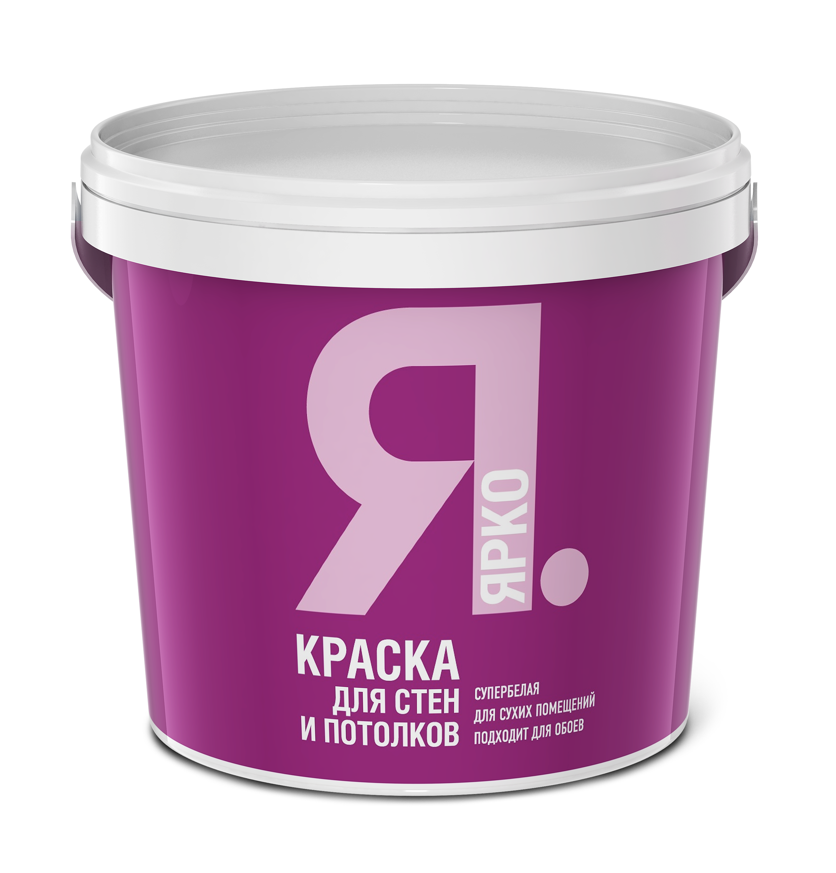Краска ЯРКО для стен и потолков белая, ведро 1,3 кг (О01606.4)