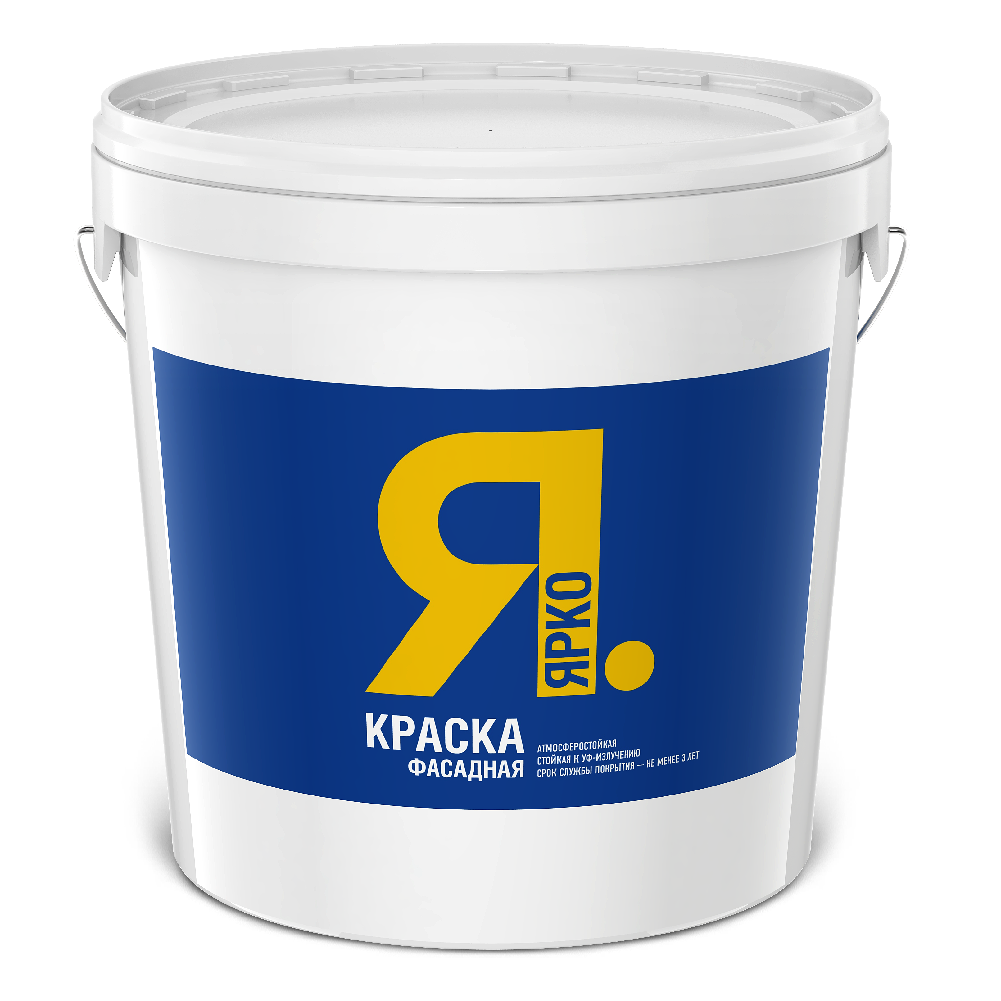Краска ЯРКО фасадная белая, Ведро 28 кг (И484.3)
