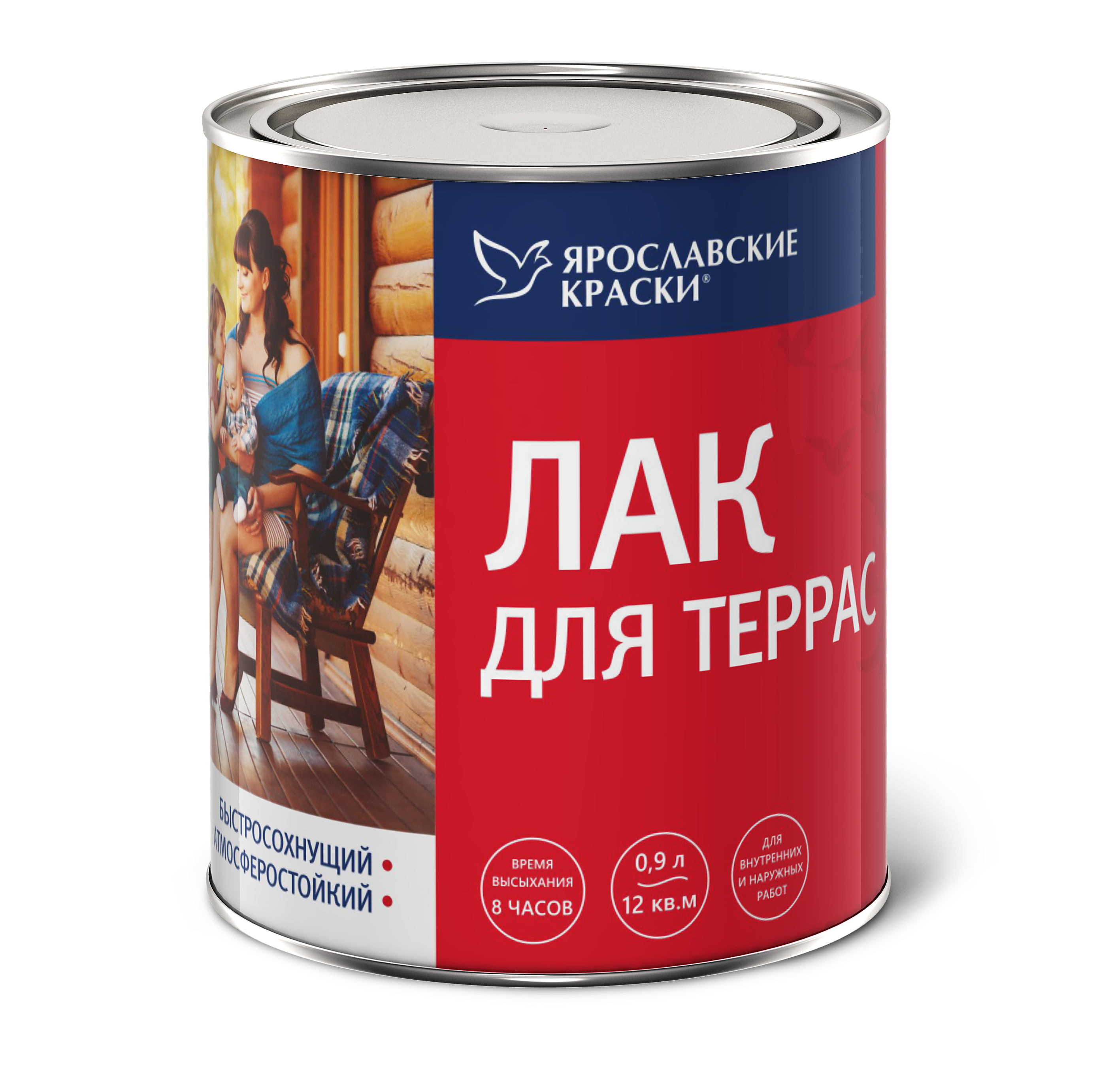 Лак для террас махагон, банка 0,9 л, DIY (208797)