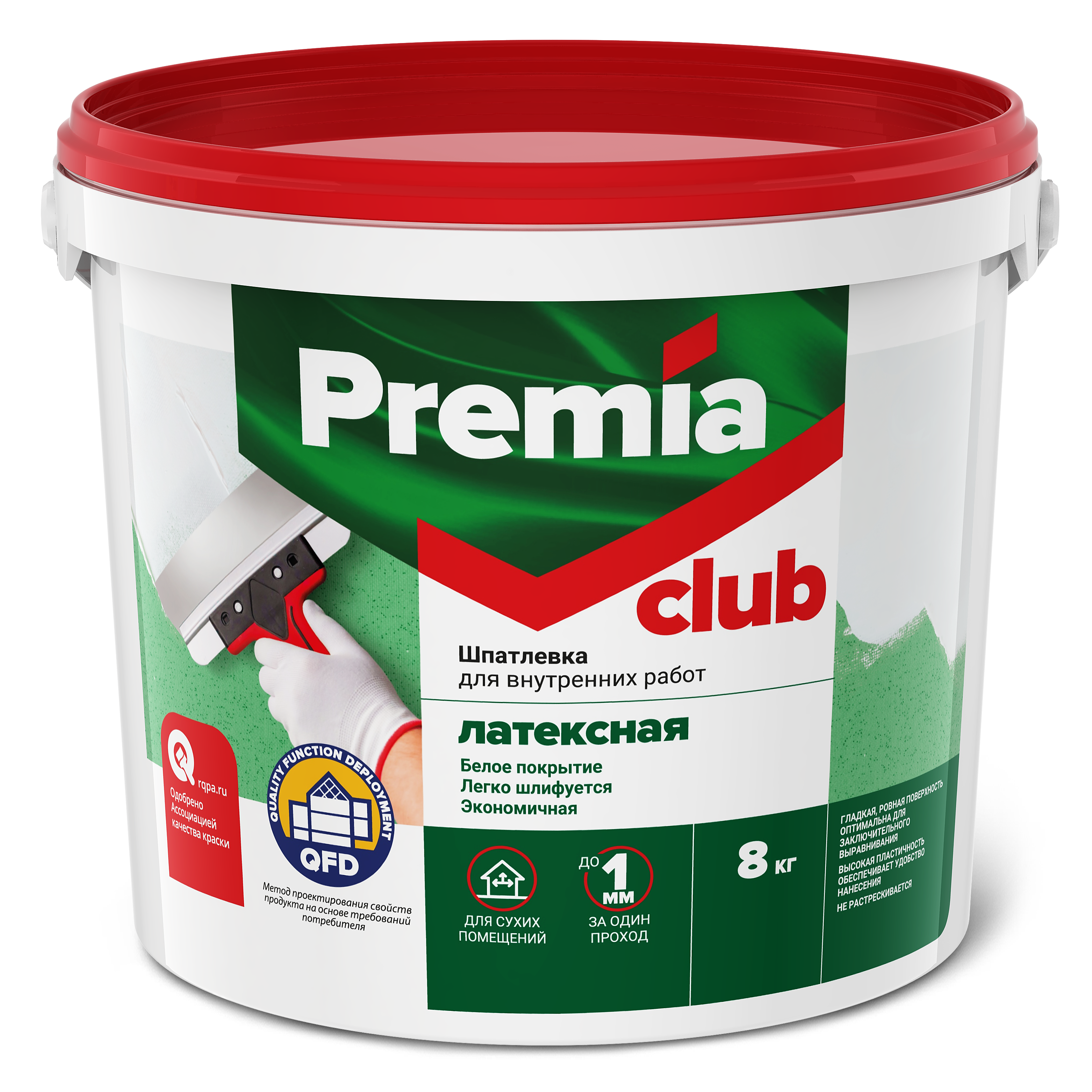 Шпатлевка PREMIA CLUB латексная для внутренних работ