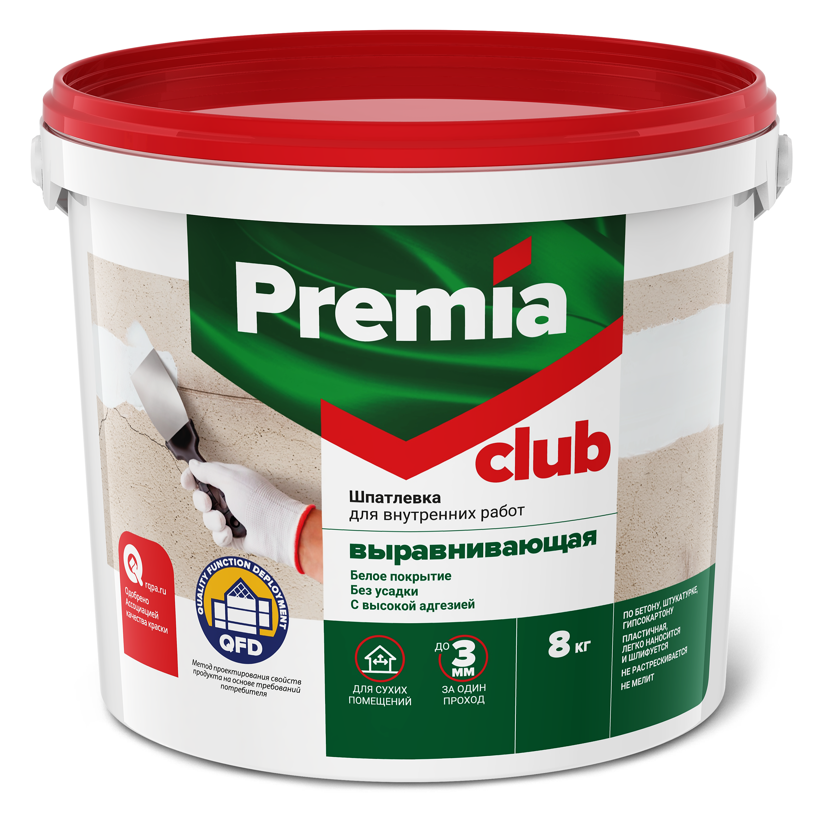 Шпатлевка PREMIA CLUB выравнивающая для внутренних работ