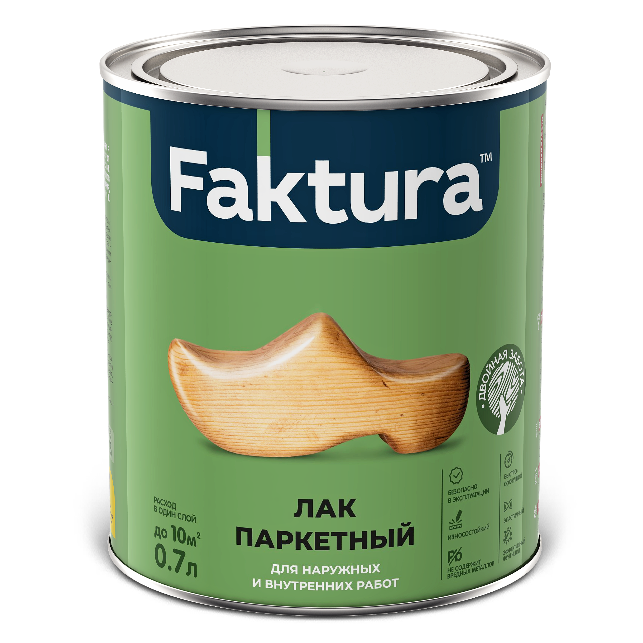 Лак FAKTURA паркетный полуматовый, банка 0,7 л (208508)