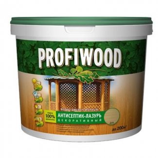 Profiwood антисептик-лазурь, лак водный (0,9 кг.)